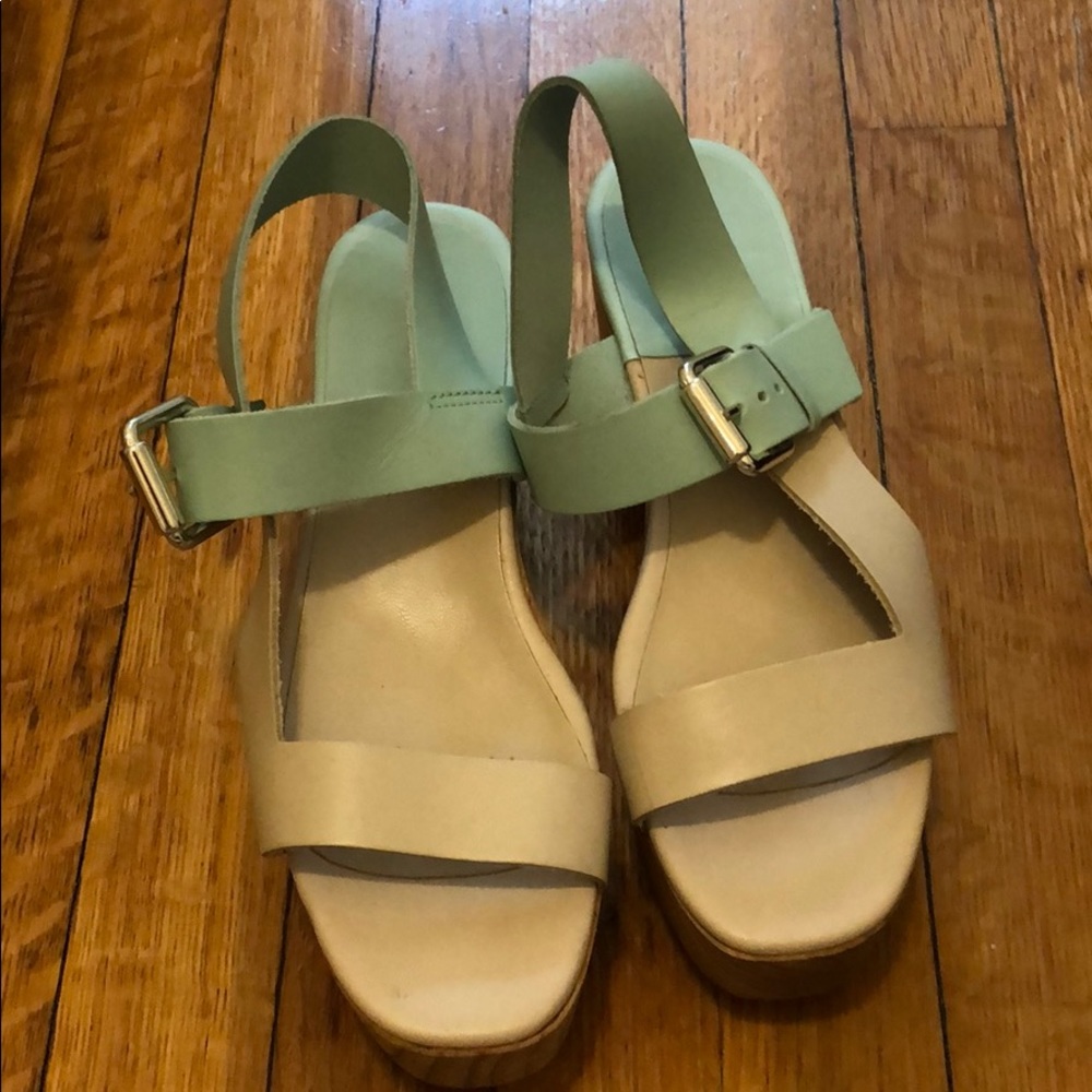 Open Toed Wooden Wedges